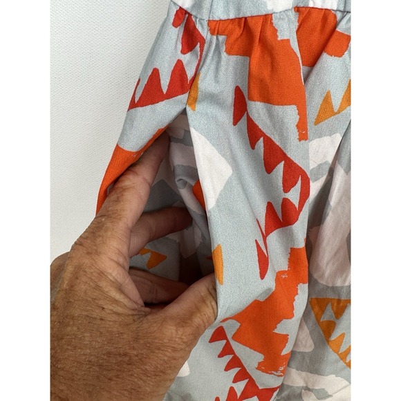 Maude Vivante Sleeveless Light Blue Orange Tiered Dress Women's‎ Size Small - Picture 4 of 9